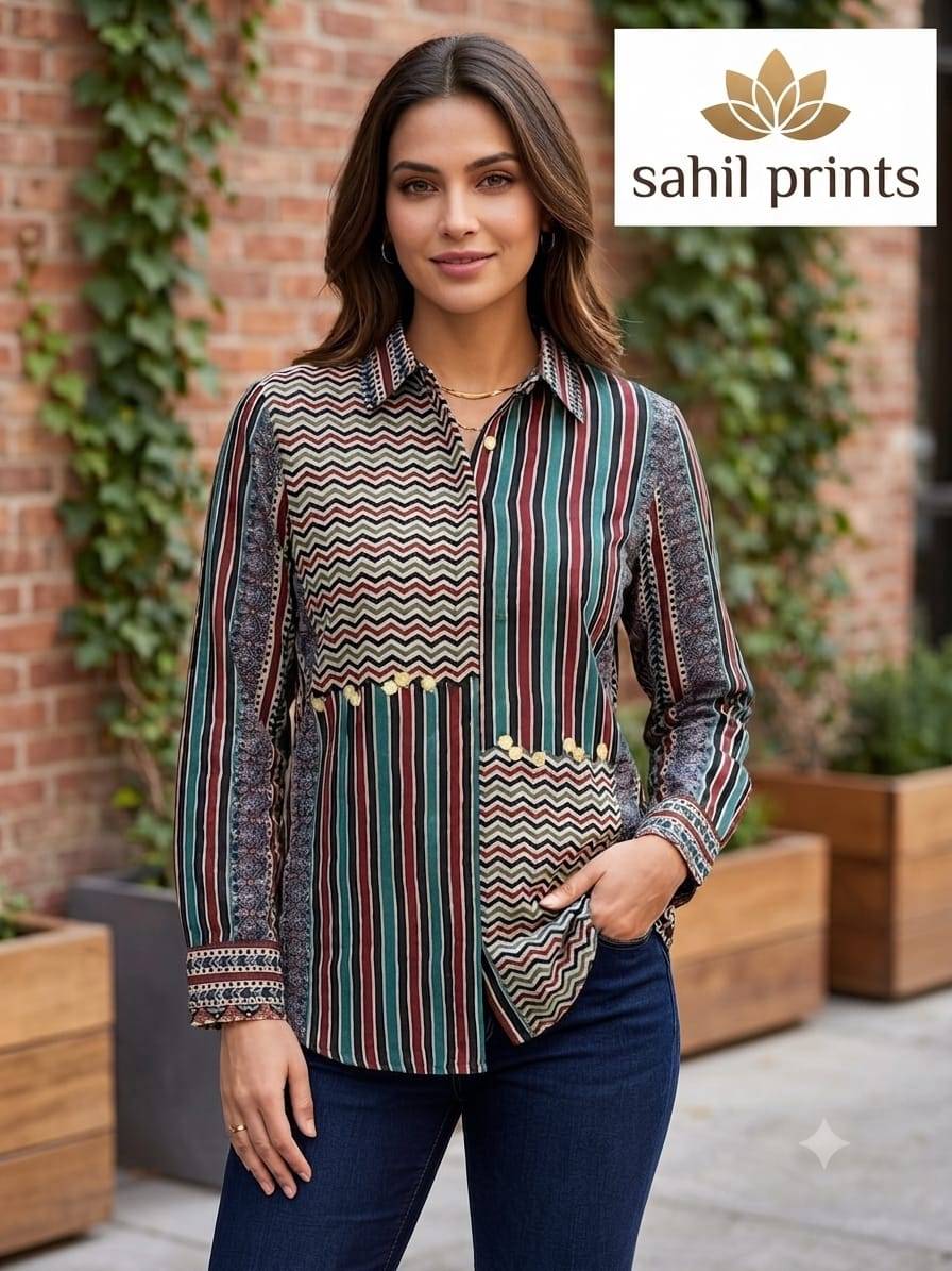 Ajrakh Print By Fashid 01 To 05 Series Designer Stylish Fancy Colorful Beautiful Party Wear & Ethnic Wear Collection Pure Viscose Tops At Wholesale Price